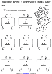 Grade 1 Addition Printable Worksheets and Exercises